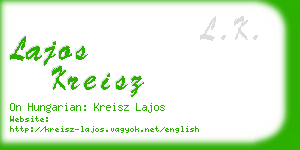 lajos kreisz business card